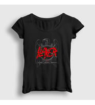 Presmono Kadın Siyah Black Eagle Slayer T-Shirt 111082tt