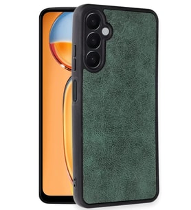 Galaxy A36 Kılıf Aras Deri Kapak - Koyu Yeşil
