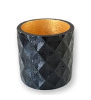 Siyah Gold Çiçek Saksısı Dekoratif Beton Küçük Saksı Mini Saksı