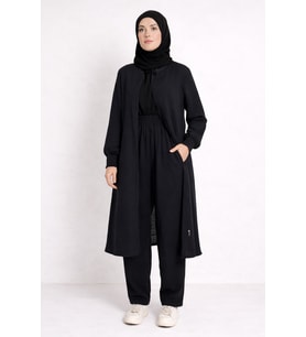 Müslin Pantolon Tunik Takım – Fermuarlı Cepli Rahat Kesim