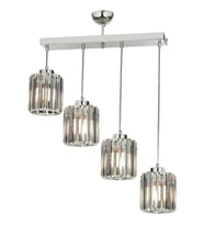 AVONNI AV-65230-4KY Krom Kaplama Modern Avize E27 Metal Kristal 64x15cm