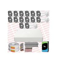 Provzen Hikvision ColorVu Full HD 14 Kameralı Gece Renkli Güvenlik Kamerası Olay Anında bildirim