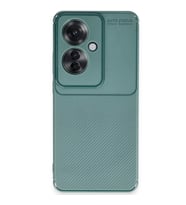 Oppo Reno 11F Kılıf Auto Focus Karbon Kapak - Koyu Yeşil