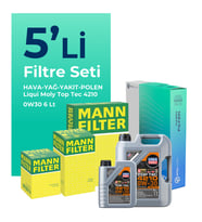 MANN Audi A4 40 TDi Filtre Bakım Seti Liqui Moly Motor Yağlı (2020-2024) 5 Li
