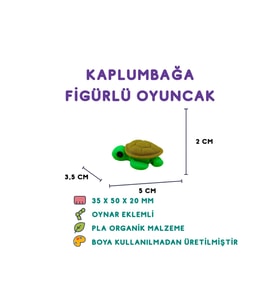 Kaplumbağa Figür - 3D Sakin Hayvan Mini Oyuncak