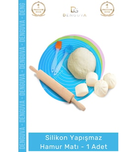 #HamurMatı Gıda Sınıfı Profesyonel Mutfak Tipi Hamur Açma Ölçülü Silikon Yapışmaz Hamur Matı - 1 Ade