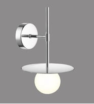 Brenda Camlı Duvar Aplik 3255-W15-4H-BY (Krom)
