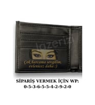 Kişiye Özel Yazılı/Resimli Erkek Cüzdanı