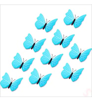 3D Baskılı PVC Kelebek SüS, 7,5 cm x 10 Adet - Mavi