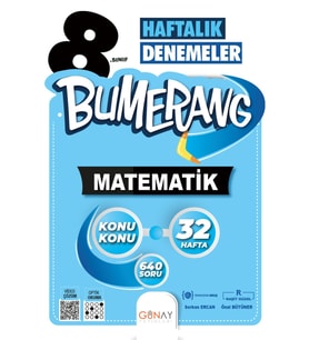 Günay Yayınları Güncel 8. Sınıf Matematik 32 Haftalık Deneme Seti Yeni Nesil Geliştirici Kitaplar (Çok Renkli)