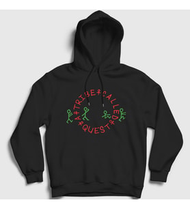 Presmono Unisex Siyah Logo A Tribe Called Quest Kapüşonlu Sweatshirt 554158tt