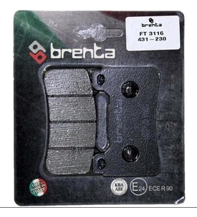 Brenta 431-230 2004-2016 Honda CBR 1000 RR Uyumlu Ön Fren Balatası Organik Balat