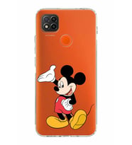 Xiaomi Redmi 9C  Kamera Korumalı Kapak Mickey Mouse Tasarımlı Şeffaf  Kılıf
