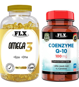Flx Omega 3 180 Softgel   Flx Coenzyme Q10 60 Tablet (Renksiz)