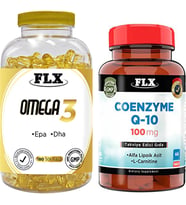 Flx Omega 3 180 Softgel   Flx Coenzyme Q10 60 Tablet (Renksiz)