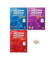 LGS 8. Sınıf Adım Adım Matematik Fen ve Türkçe Konu Anlatımlı 3lü Set