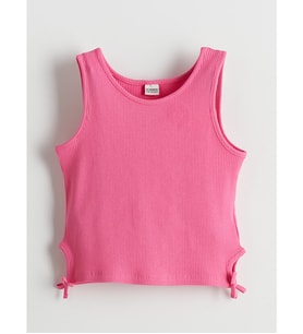 LCW Kids Pembe Bisiklet Yaka Kız Çocuk Atlet