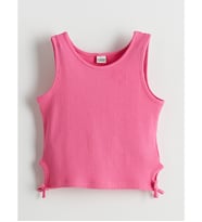 LCW Kids Pembe Bisiklet Yaka Kız Çocuk Atlet