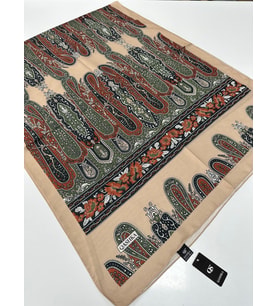 QASHKA Soft Pamuklu Şal Etro Desen LBD0613