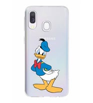 Samsung Galaxy A40  Kapak Donald Duck Tasarımlı Şeffaf Silikon Kılıf