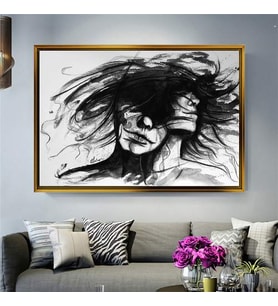 Altın Çerçeveli dekoratif tablo l1521 (Gold)