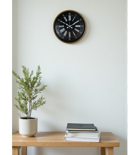 MCG  36 Cm Kahverengi Dekoratif Duvar Saati