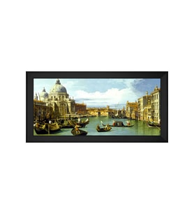 Manzara Temalı Kanvas Tablo 50 x 70 cm Siyah Çerçeve