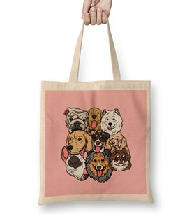 Funny Dog Lover Gift For Women Men Bez Çanta Uzun Saplı