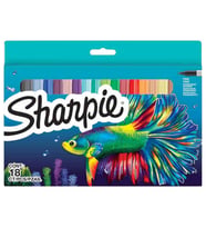 Sharpie Permanent Marker Kalem Fine Uç 18 Renk Balık