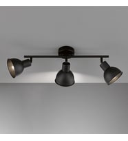 Rsylight Retro Siyah Dekoratif Rustik 180 Derece Hareketli Modern Spor 3 Lü Avize