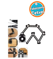 Çok Amaçlı Alüminyum Gönye 6 Fonksiyonlu Açı Cetvel Ölçme Ölçüm