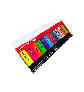 Penmark Fosforlu Kalem 12 Li Asetat Karışık Renk 6 Neon + 6 Tropik