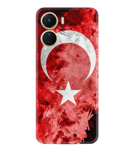 Vivo Y16 Kılıf Resimli Desenli Baskılı Silikon Şanlı Türk Bayrağı 3 1395