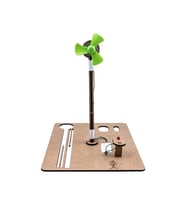 Ahşap Rüzgar Türbini Maketi Yapım Seti - Elektrik Üreten STEM Fen Deney Kiti & Okul Projesi