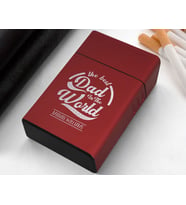 BK Gift Kişiye Özel İsimli Babalar Günü Tasarımlı Kırmızı Metal Sigara Tabakası ,Babalar Günü Hediyesi , Babaya Hediye , Sigara Tabakası-5