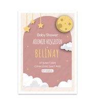 Bsa3t1012 - Doğum Günü / Baby Shower Kişiye Özel Afiş Poster (29,7×42CM)