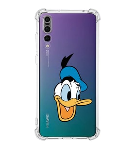 Huawei P20 Pro  Köşe Korumalı Antişok Kapak Donald Duck Tasarımlı Şeffaf  Kılıf