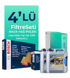 BOSCH Nissan Qashqai 2.0 Dizel Filtre Bakım Seti Liqui Moly Motor Yağlı (2007-2013) 4 Lü