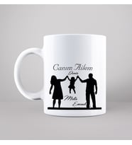 Canım Ailem Tasarımlı Kupa Kişiye Özel