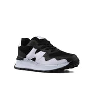 Mega Rahat İç Taban Fileli Dış Yüzey Bağcıklı Günlük Ayakkabı Sneakers (Siyah)