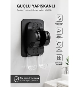 Kendinden Yapışkanlı Duş Başlığı Askısı Mafsal