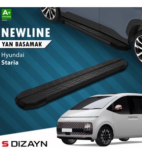 S-Dizayn Hyundai Staria S-Line Siyah Yan Basamak 233 Cm 2021 Üzeri A+ Kalite