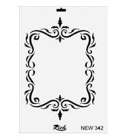 Rich New Seri N-342 Stencil 35x25 cm