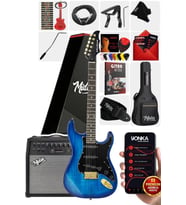 Midex GLC-40BL-50AMP Elektro Gitar Seti 50 WATT Şarjlı BT Amfi Full SET