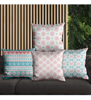 eJOYA Çiçek Tasarımlı 4'lü Yastık İçi Ve Kırlent Kılıfı 45cm 113795
