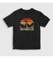Presmono Unisex Çocuk Siyah Arm Wrestler Bilek Güreşi T-Shirt 495311tt