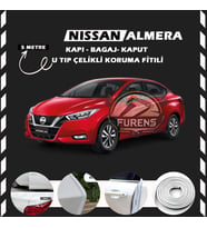Nissan Almera Oto Araç Kapı Koruma Fitili 5metre Parlak Beyaz Renk