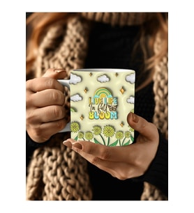 Hayatı Dolu Dolu Yaşa Baskılı 3D Tasarım Seramik Kupa Mug - Hediyelik Kupa Bardak