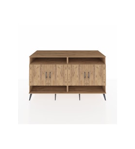 Kronos Konsol 6 Raflı 4 Kapaklı 176x59x99 Çam-Çam/Antrasit