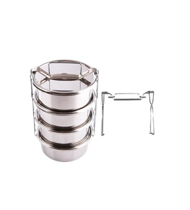 4 Lü Sefer Tası Paslanmaz Çelik 12x6 Cm